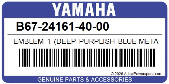 Yamaha B67-24161-40-00 Emblem 1 (Deep Purplish Blue Metallic C)