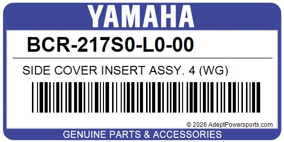 Yamaha BCR-217S0-L0-00 Side Cover Insert Assy. 4 (Wg)