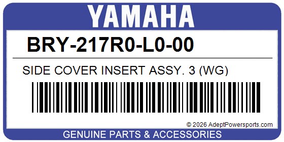 Yamaha BRY-217R0-L0-00 Side Cover Insert Assy. 3 (Wg)