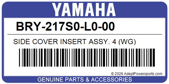 Yamaha BRY-217S0-L0-00 Side Cover Insert Assy. 4 (Wg)