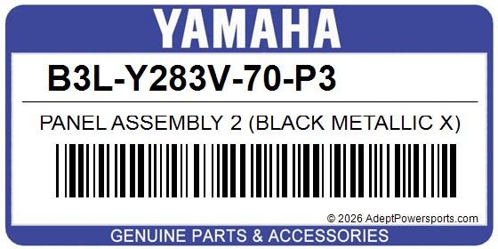 Yamaha B3L-Y283V-70-P3 Panel Assembly 2 (Black Metallic X)