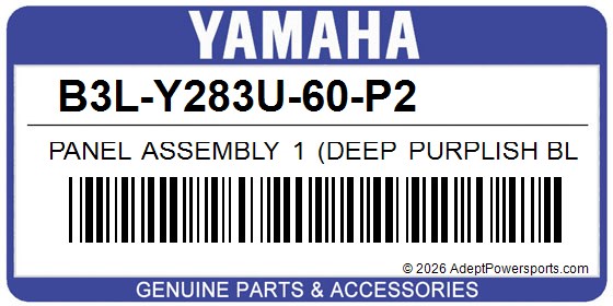 Yamaha B3L-Y283U-60-P2 Panel Assembly 1 (Deep Purplish Blue Metallic C)