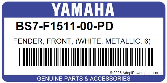 Yamaha BS7-F1511-00-PD Fender, Front, (White, Metallic, 6)