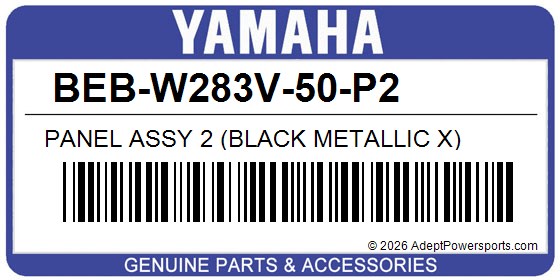Yamaha BEB-W283V-50-P2 Panel Assy 2 (Black Metallic X)