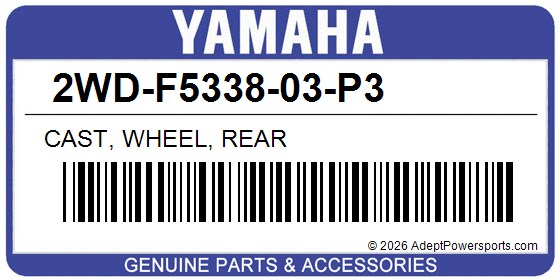 Yamaha 2WD-F5338-03-P3 Cast, Wheel, Rear