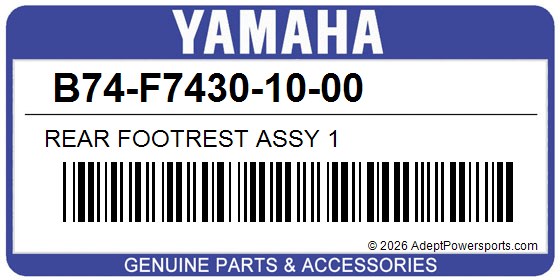 Yamaha B74-F7430-10-00 Rear Footrest Assy 1