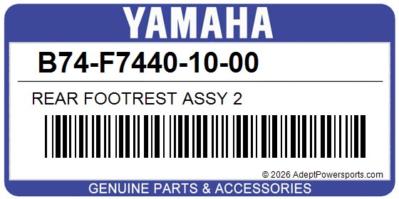 Yamaha B74-F7440-10-00 Rear Footrest Assy 2