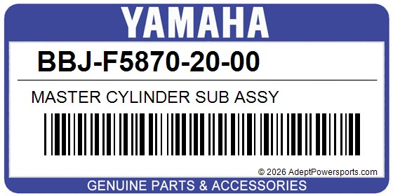 Yamaha BBJ-F5870-20-00 Master Cylinder Sub Assy