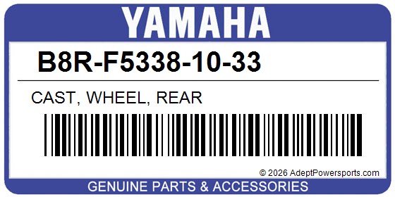 Yamaha B8R-F5338-10-33 Cast, Wheel, Rear