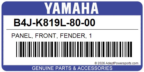 Yamaha B4J-K819L-80-00 Panel, Front, Fender, 1