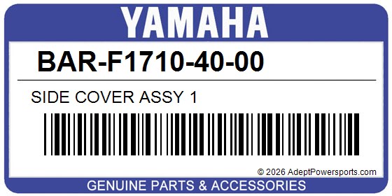 Yamaha BAR-F1710-40-00 Side Cover Assy 1