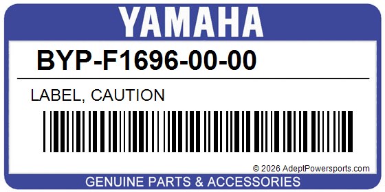 Yamaha BYP-F1696-00-00 Label, Caution