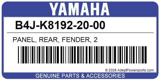 Yamaha B4J-K8192-20-00 Panel, Rear, Fender, 2
