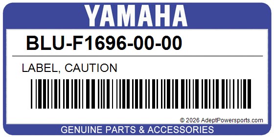 Yamaha BLU-F1696-00-00 Label, Caution