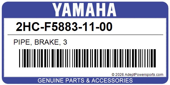 Yamaha 2HC-F5883-11-00 Pipe, Brake, 3