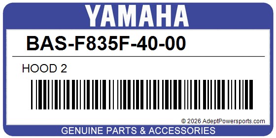 Yamaha BAS-F835F-40-00 Hood 2