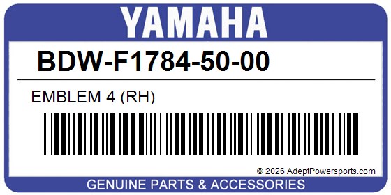 Yamaha BDW-F1784-50-00 Emblem 4 (Rh)