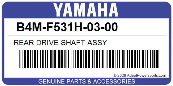 Yamaha B4M-F531H-03-00 Rear Drive Shaft Assy