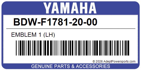 Yamaha BDW-F1781-20-00 Emblem 1 (Lh)