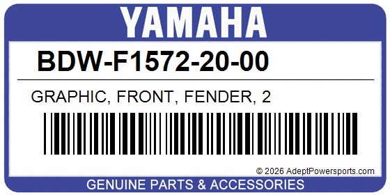Yamaha BDW-F1572-20-00 Graphic, Front, Fender, 2