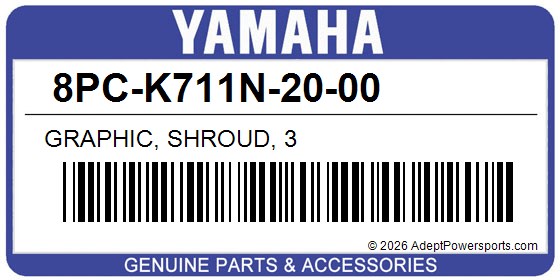 Yamaha 8PC-K711N-20-00 Graphic, Shroud, 3