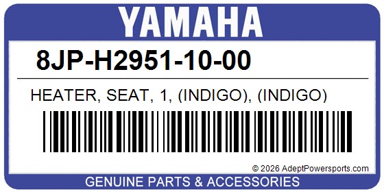 Yamaha 8JP-H2951-10-00 Heater, Seat, 1, (Indigo), (Indigo)