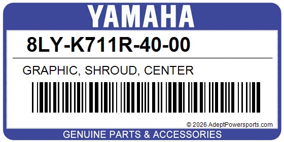 Yamaha 8LY-K711R-40-00 Graphic, Shroud, Center