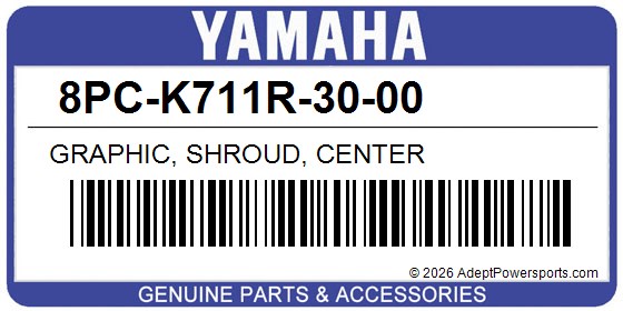 Yamaha 8PC-K711R-30-00 Graphic, Shroud, Center
