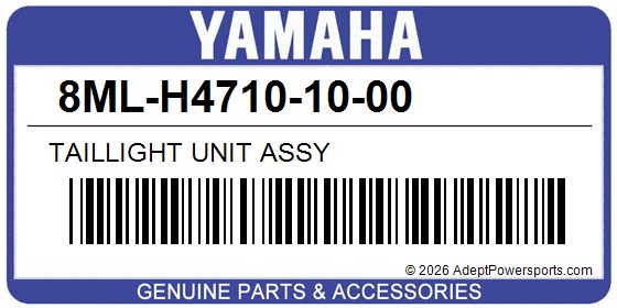 Yamaha 8ML-H4710-10-00 Taillight Unit Assy