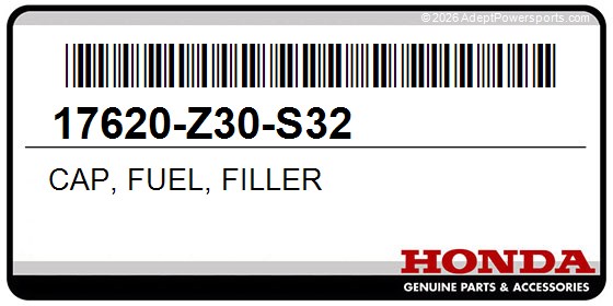 Honda 17620-Z30-S32 Cap, Fuel, Filler