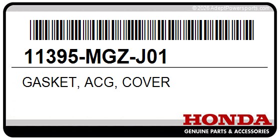 Honda 11395-MGZ-J01 Gasket, Acg, Cover