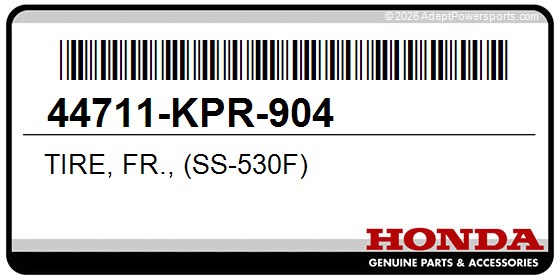 Honda 44711-KPR-904 Tire, Fr., (Ss-530F)
