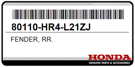 Honda 80110-HR4-L21ZJ Fender, Rr.