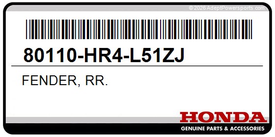 Honda 80110-HR4-L51ZJ Fender, Rr.