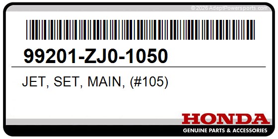 Honda 99201-ZJ0-1050 Jet, Set, Main, (#105)