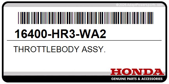 Honda 16400-HR3-WA2 Throttlebody Assy.