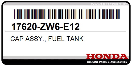 Honda 17620-ZW6-E12 Cap Assy., Fuel Tank