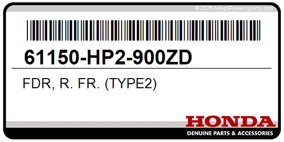 Honda 61150-HP2-900ZD Fdr, R. Fr. (Type2)