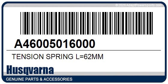 Husqvarna A46005016000 Tension Spring L=62Mm