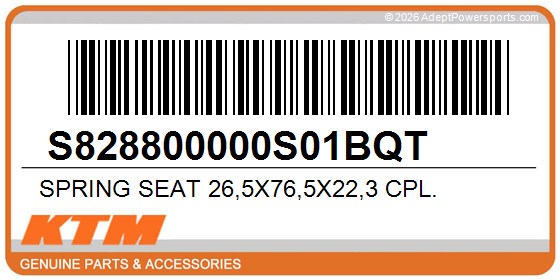 KTM S828800000S01BQT Spring Seat 26,5X76,5X22,3 Cpl.