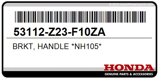 Honda 53112-Z23-F10ZA Brkt, Handle *Nh105*