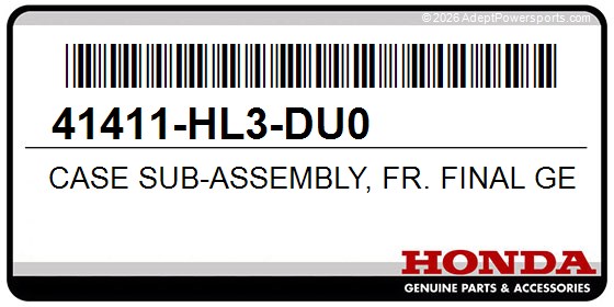Honda 41411-HL3-DU0 Case Sub-Assembly, Fr. Final Gear