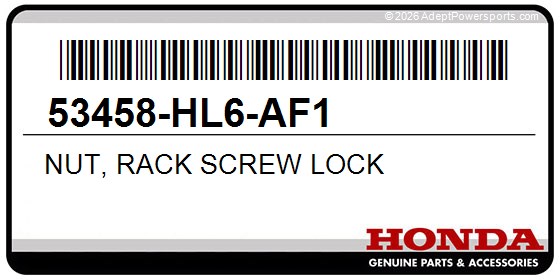 Honda 53458-HL6-AF1 Nut, Rack Screw Lock