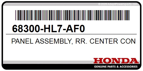 Honda 68300-HL7-AF0 Panel Assembly, Rr. Center Console