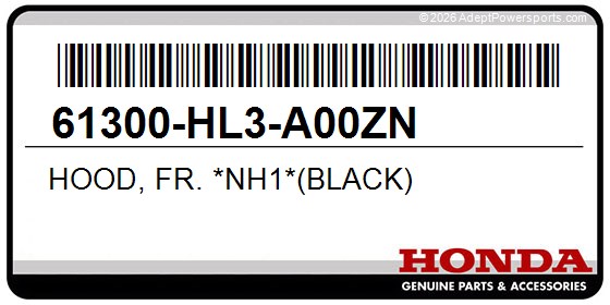Honda 61300-HL3-A00ZN Hood, Fr. *Nh1*(Black)