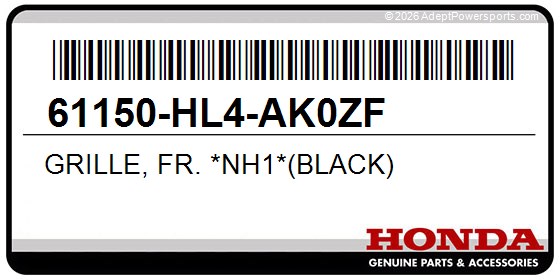 Honda 61150-HL4-AK0ZF Grille, Fr. *Nh1*(Black)