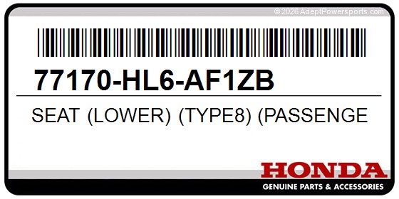 Honda 77170-HL6-AF1ZB Seat (Lower) (Type8) (Passenger)