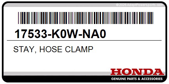 Honda 17533-K0W-NA0 Stay, Hose Clamp