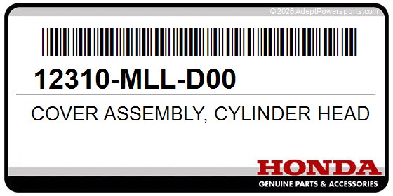 Honda 12310-MLL-D00 Cover Assembly, Cylinder Head