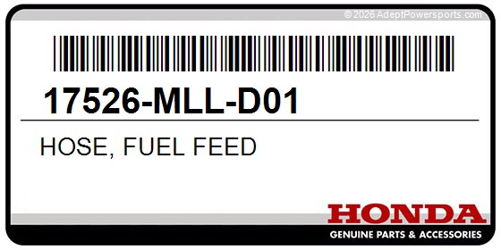 Honda 17526-MLL-D01 Hose, Fuel Feed